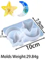 Moule silicone géométrique cœur étoile lune pour bijoux – Couleur L -starmoon