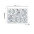Moule silicone géométrique cœur rond triangle pour bijoux – Color Argent (10)