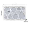 Moule silicone géométrique cœur rond triangle pour bijoux – Color Bleu (06)