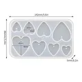 Moule silicone géométrique cœur rond triangle pour bijoux – Color Clair (14)