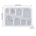 Moule silicone géométrique cœur rond triangle pour bijoux – Color noir (02)