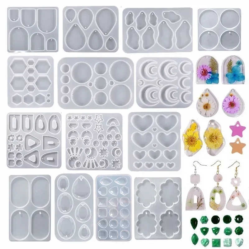 Moule silicone géométrique pour boucles d'oreilles et bijoux