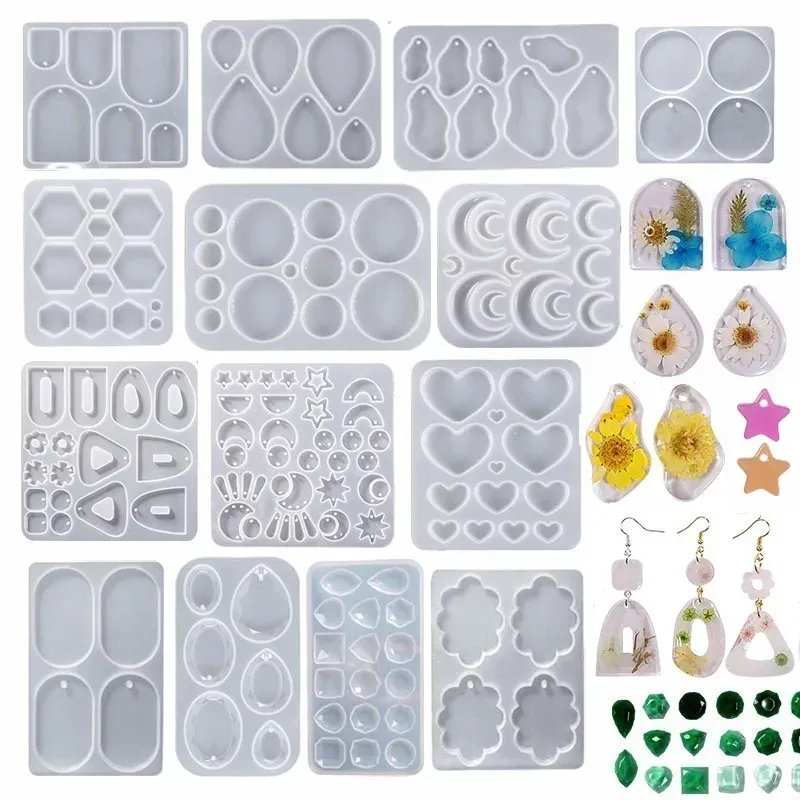 Moule silicone géométrique pour boucles d'oreilles et bijoux