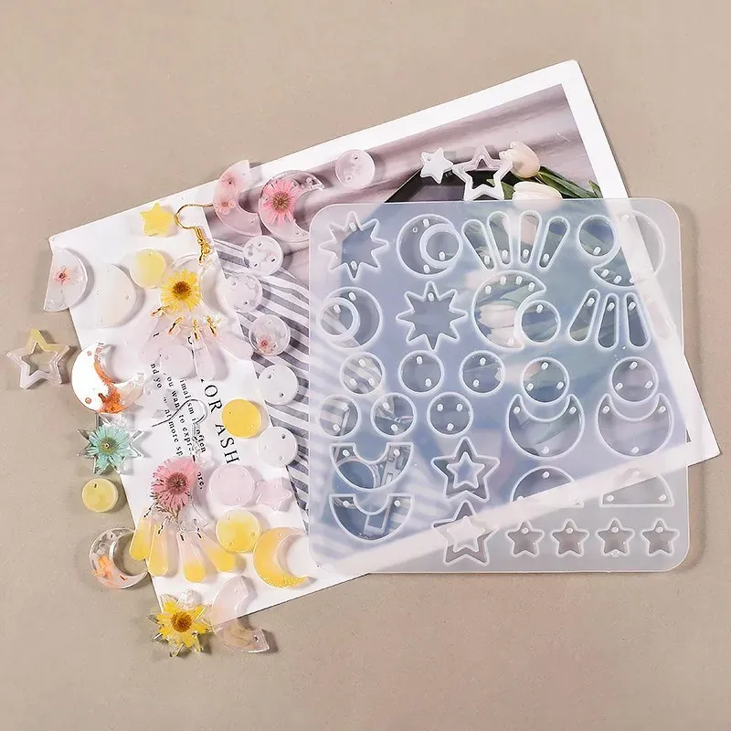 Moule silicone géométrique pour boucles d'oreilles et bijoux