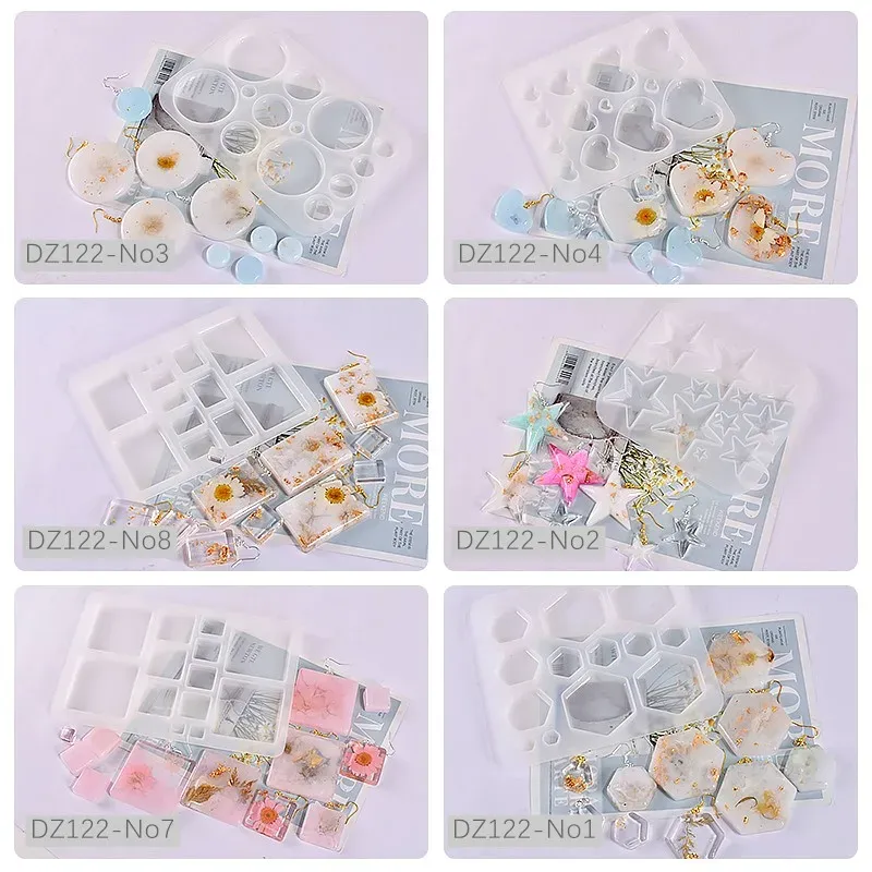 Moule silicone géométrique pour boucles d'oreilles et bijoux
