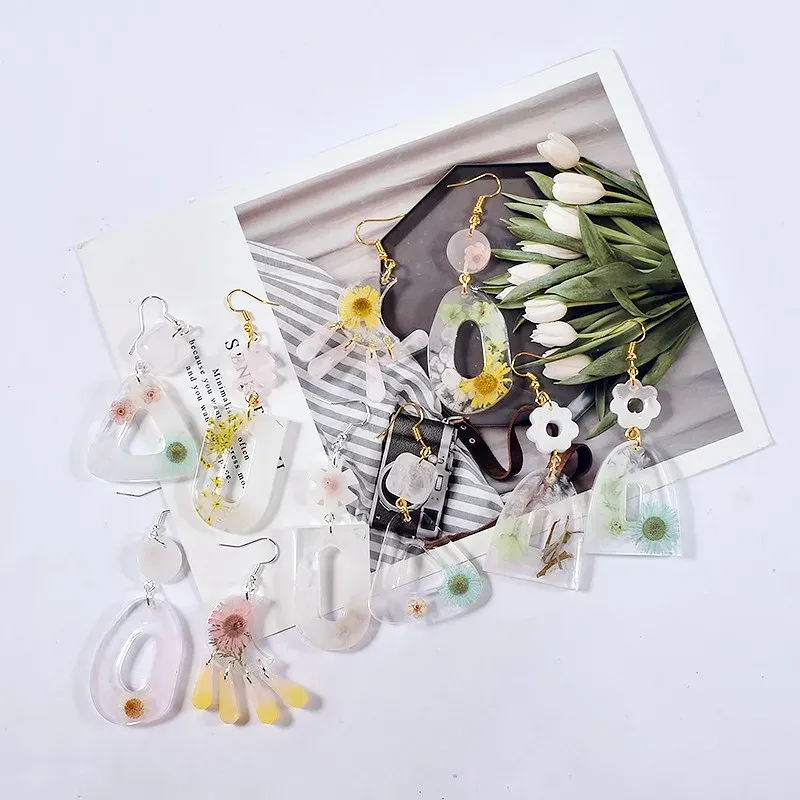 Moule silicone géométrique pour boucles d'oreilles et bijoux