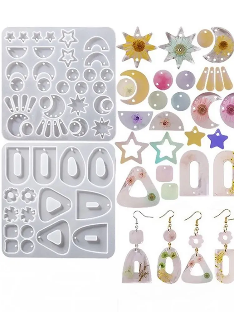 Moule silicone géométrique pour boucles d'oreilles et bijoux