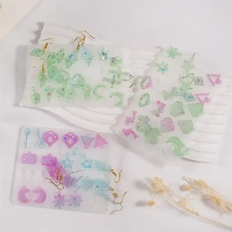 Moule silicone géométrique pour pendentif et bijou résine