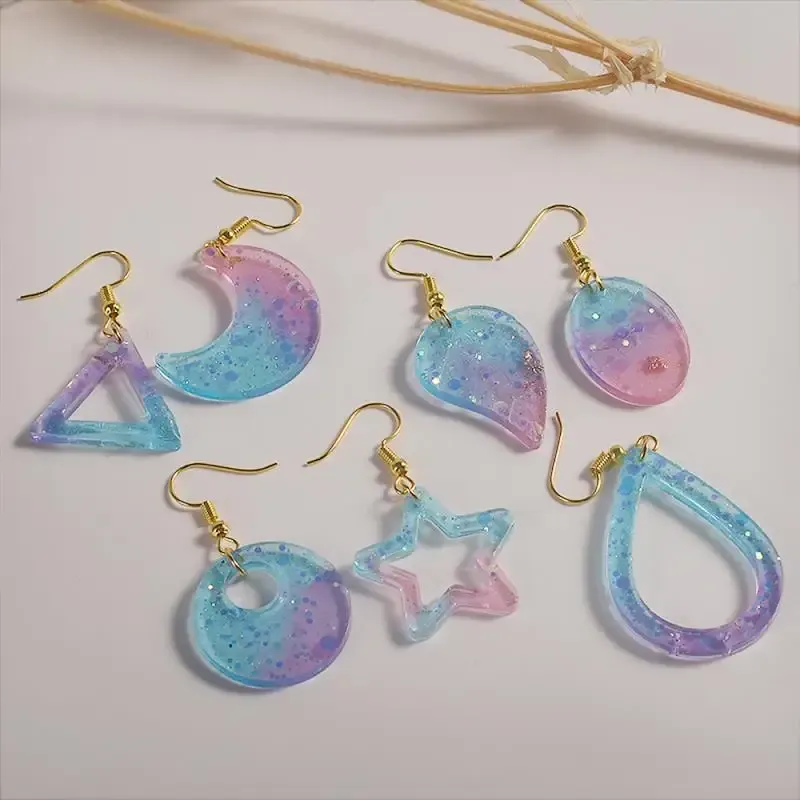 Moule silicone géométrique pour pendentif et bijou résine