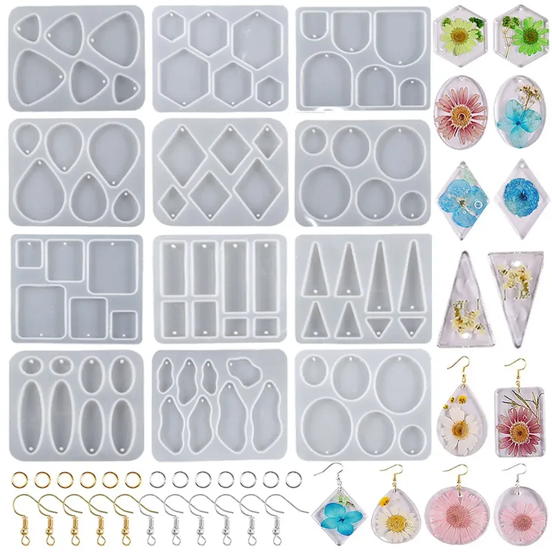 Moule silicone géométrique pour pendentif et porte-clés