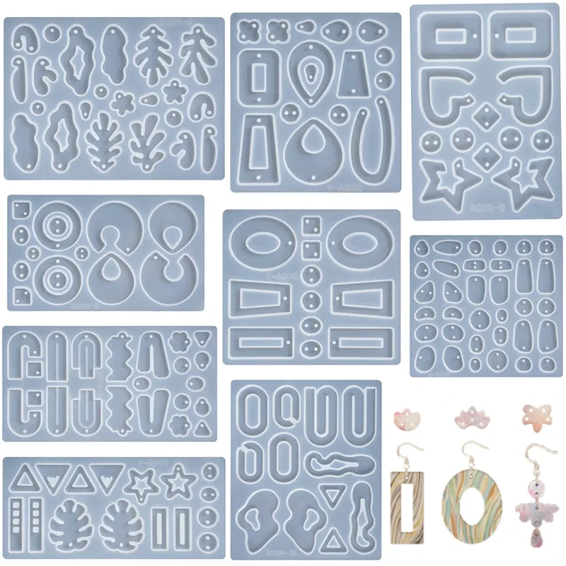 Moule silicone géométrique pour porte-clés et bijoux