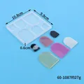 Moule silicone géométrique pour porte-clés et bijoux – Couleur BLANC (60-1087)