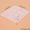Moule silicone géométrique pour porte-clés et bijoux – Couleur BLANC (60-15)