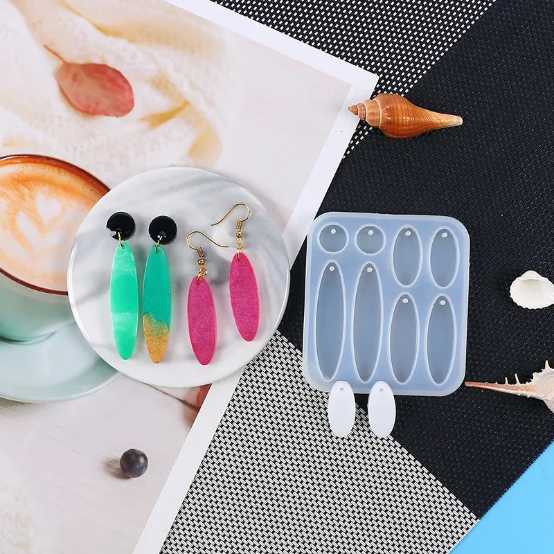 Moule silicone géométrique pour porte-clés et bijoux