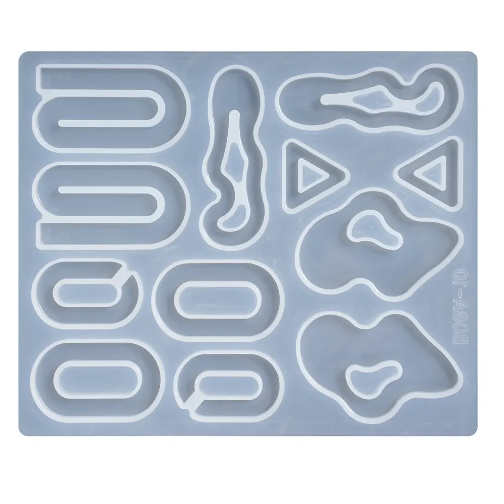 Moule silicone géométrique pour porte-clés et bijoux