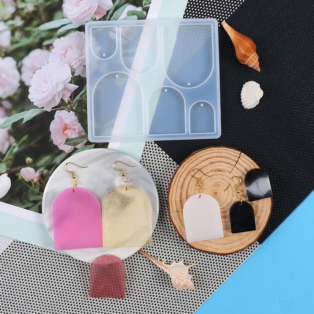 Moule silicone géométrique pour porte-clés et bijoux