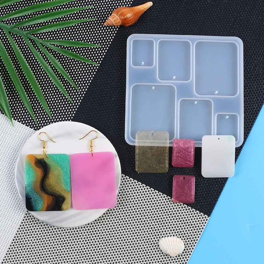 Moule silicone géométrique pour porte-clés et bijoux