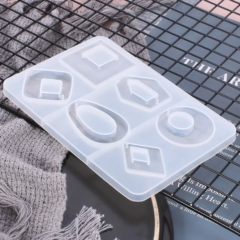 Moule silicone géométrique pour porte-clés et bijoux