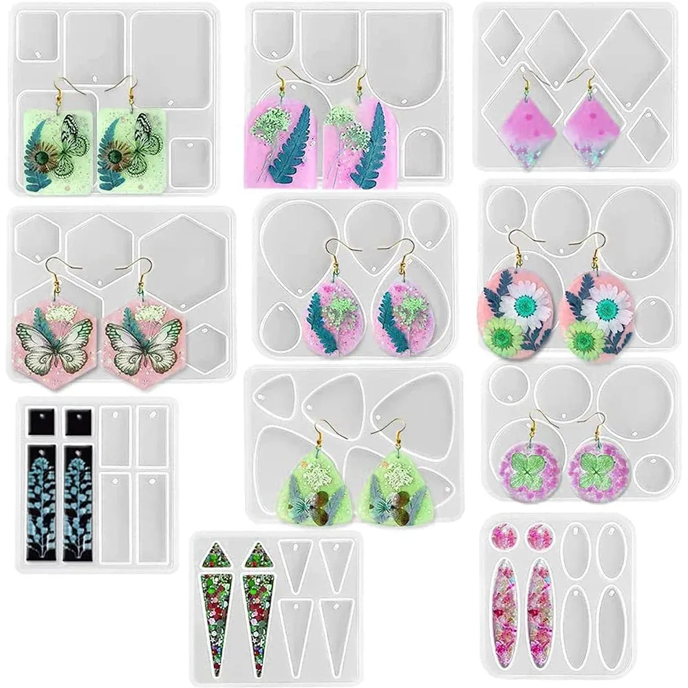 Moule silicone géométrique pour porte-clés et bijoux