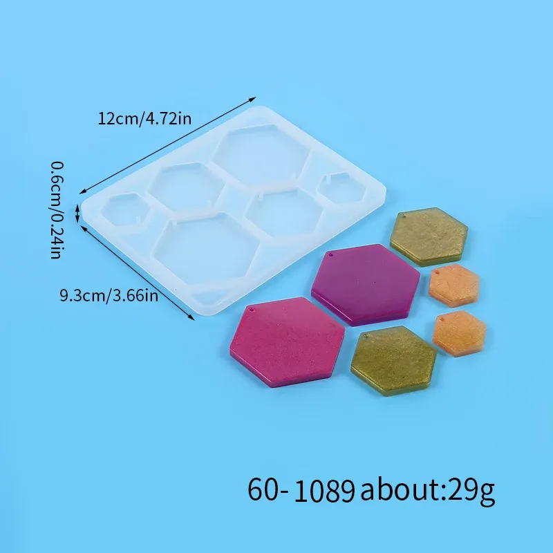 Moule silicone géométrique pour porte-clés et bijoux