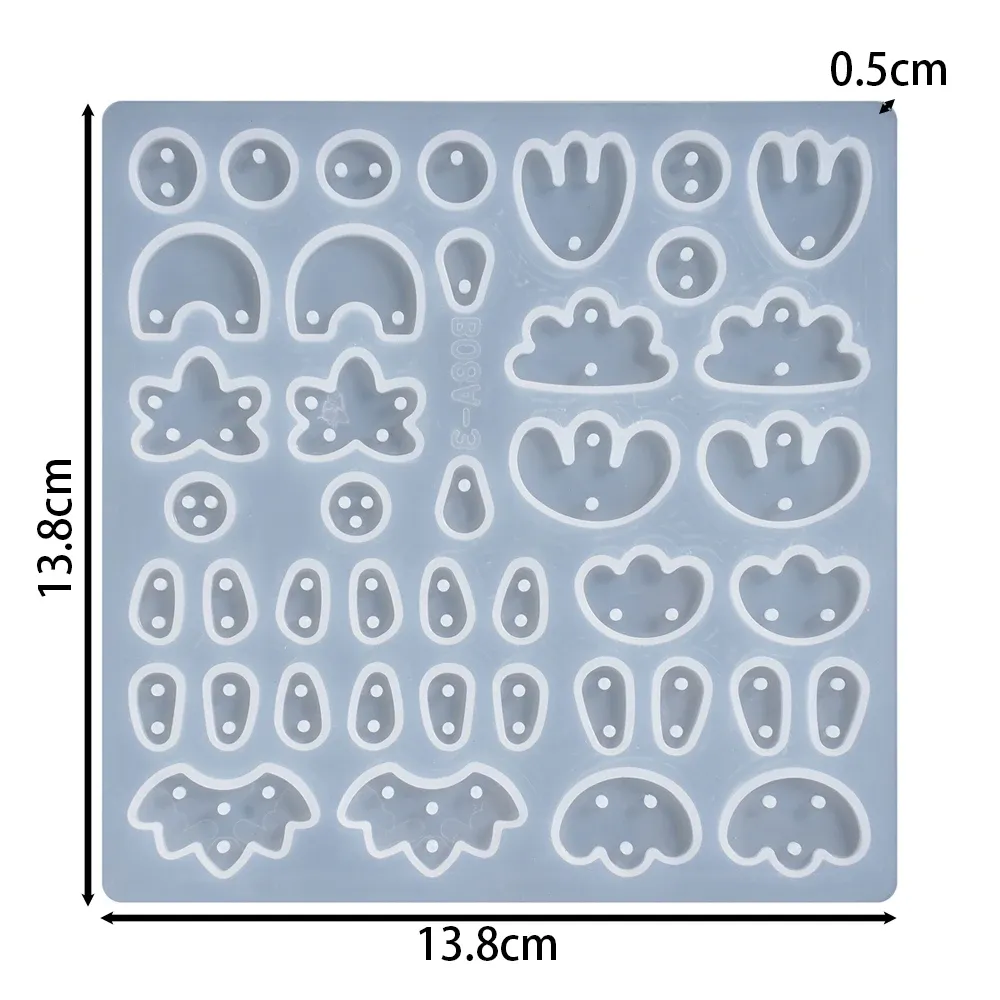 Moule silicone géométrique pour porte-clés et bijoux