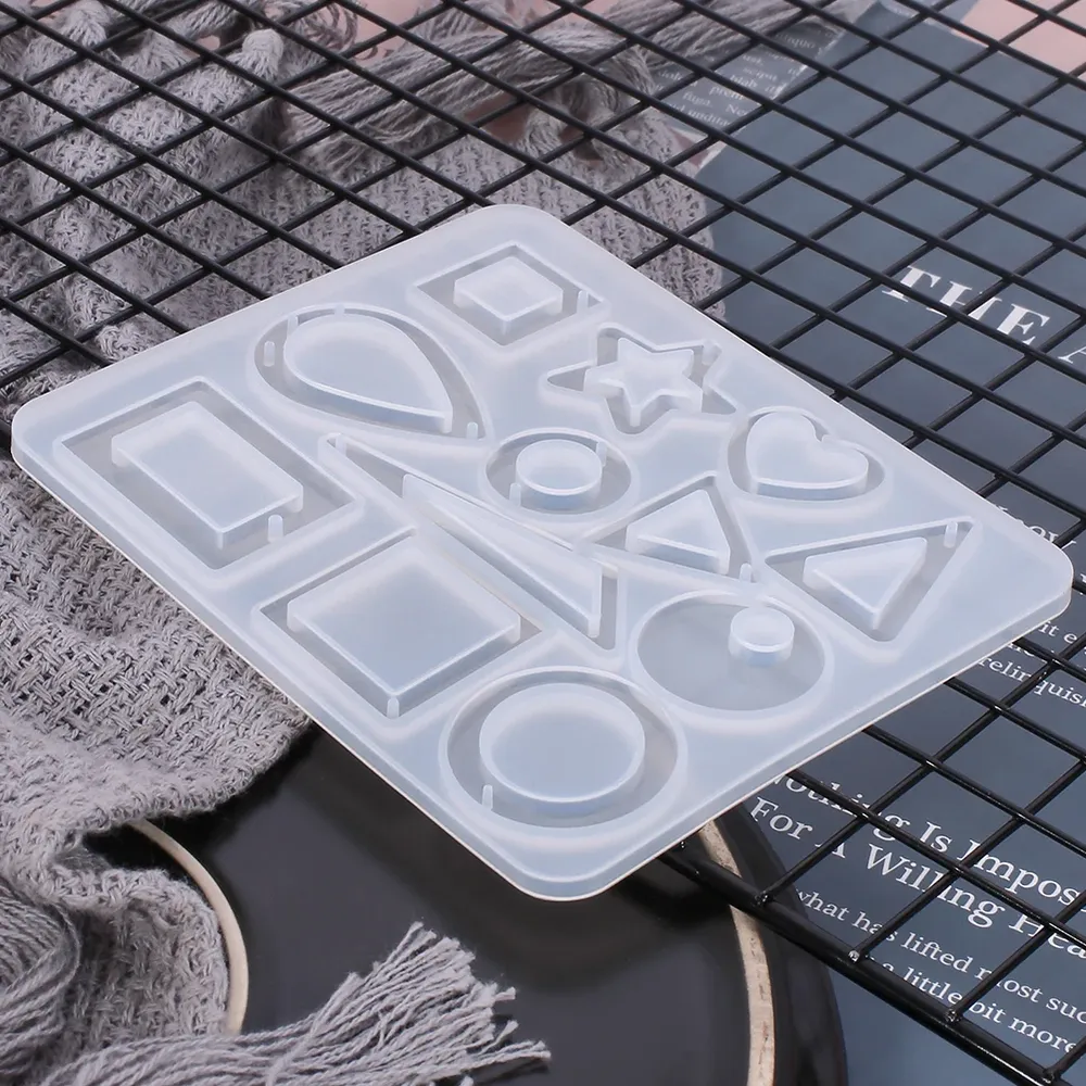 Moule silicone géométrique pour porte-clés et bijoux