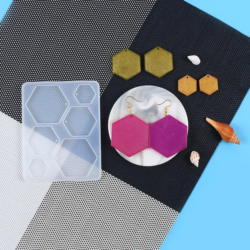 Moule silicone géométrique pour porte-clés et bijoux
