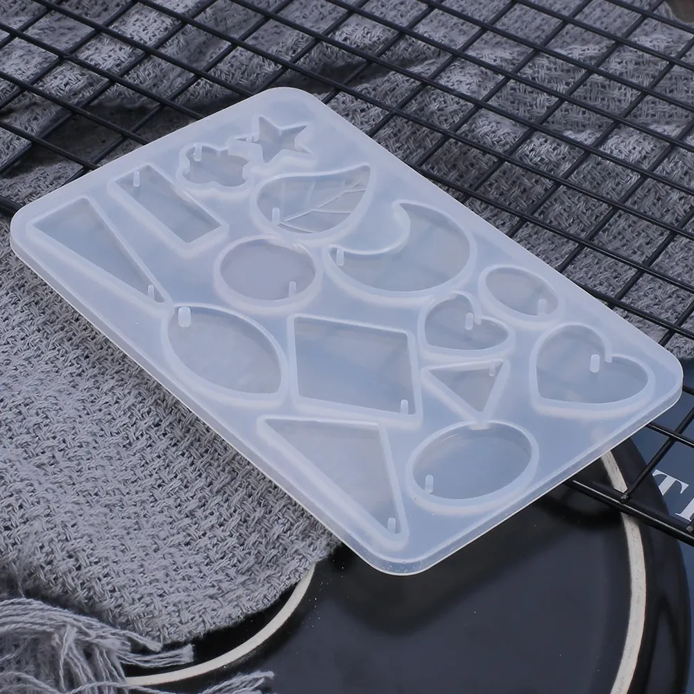 Moule silicone géométrique pour porte-clés et bijoux