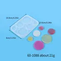Moule silicone géométrique pour porte-clés et bijoux – Couleur noir (60-1088)
