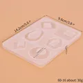 Moule silicone géométrique pour porte-clés et bijoux – Couleur noir (60-16)