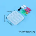 Moule silicone géométrique pour porte-clés et bijoux – Couleur Rouge (60-1090)