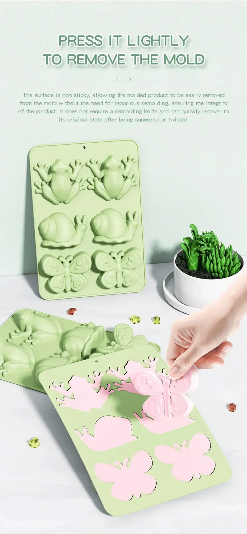 Moule silicone grenouille pour chocolats et bonbons