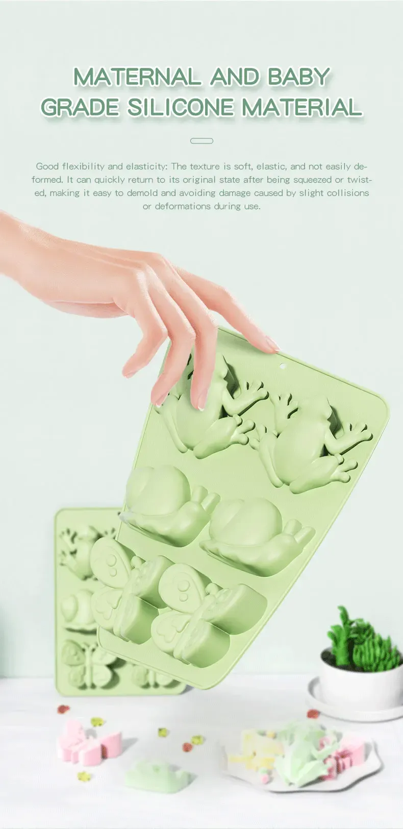 Moule silicone grenouille pour chocolats et bonbons