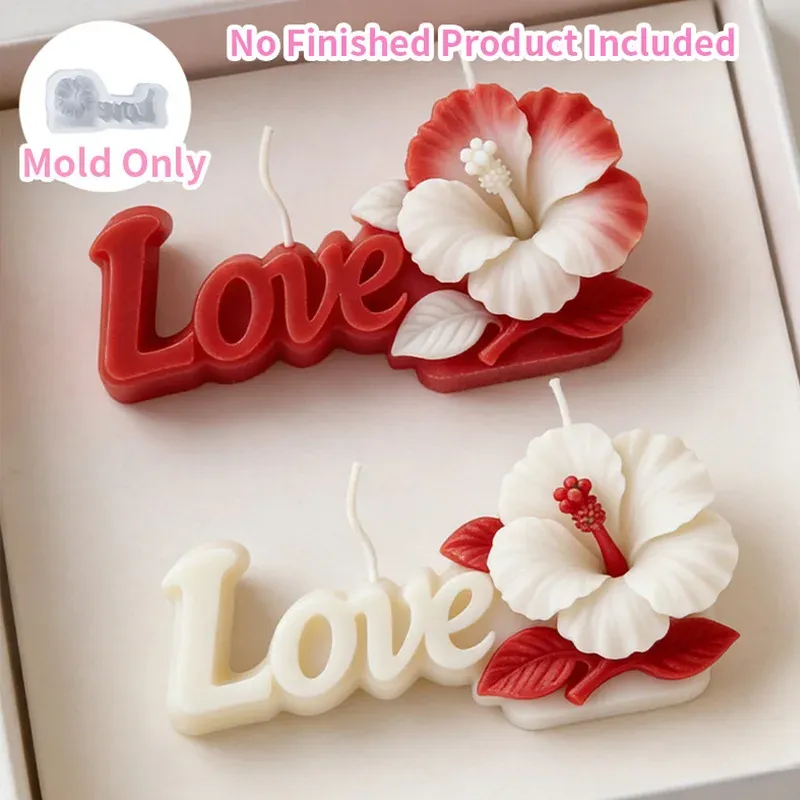 Moule silicone hibiscus pour bougie et savon