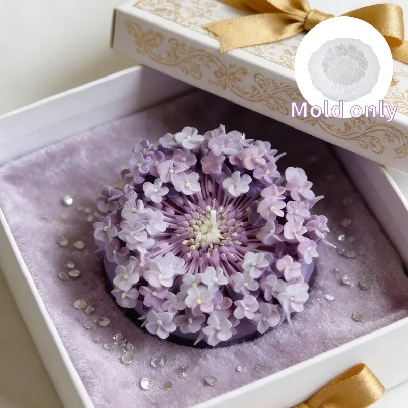 Moule silicone hortensia pétales pour résine