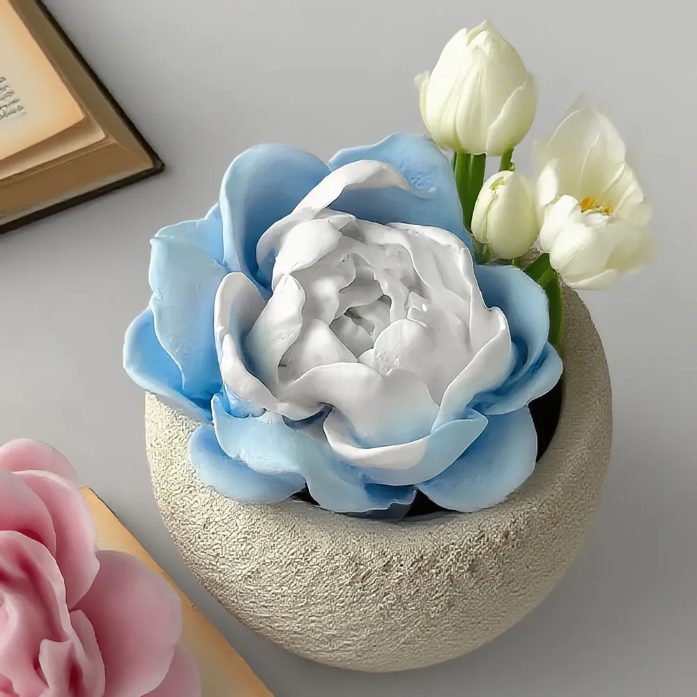 Moule silicone jasmin tulipe pour bougie et résine