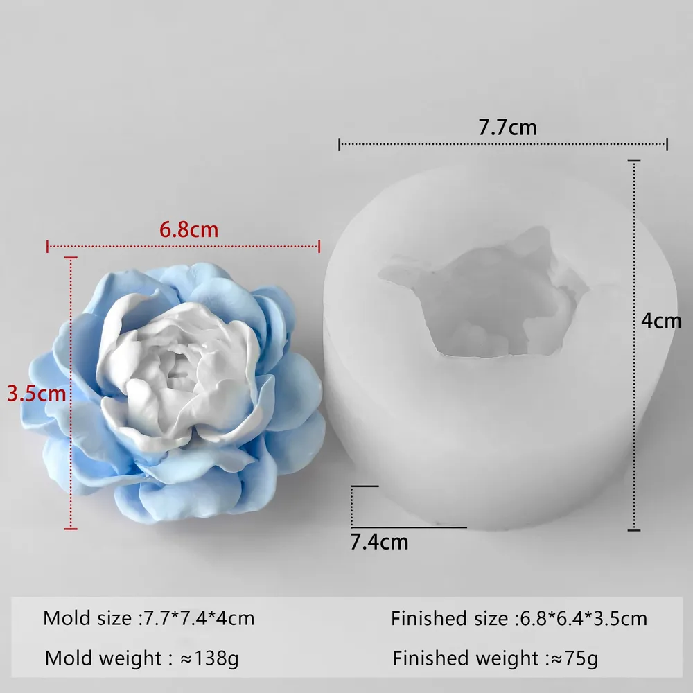 Moule silicone jasmin tulipe pour bougie et résine