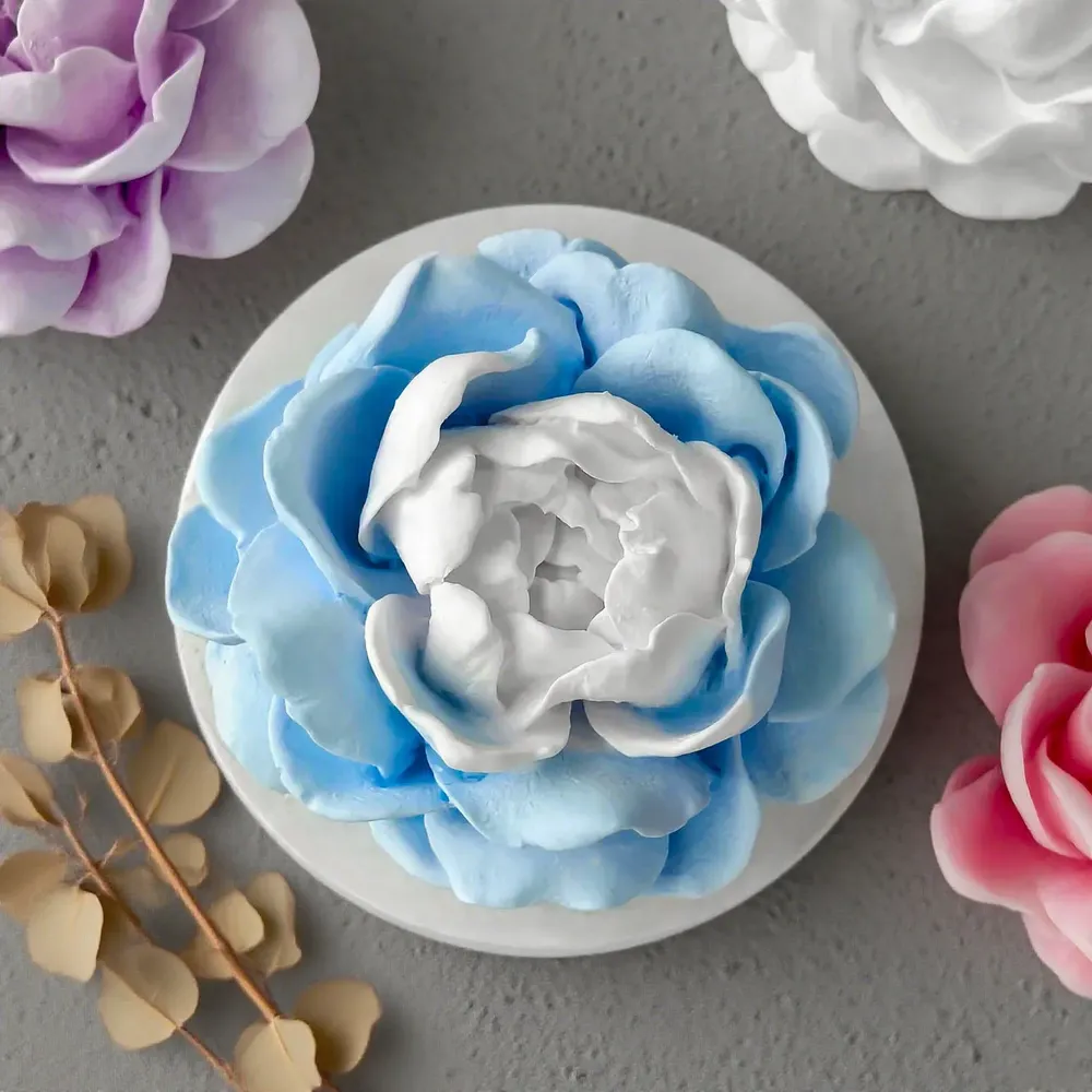 Moule silicone jasmin tulipe pour bougie et résine
