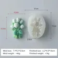 Moule silicone jasmin tulipe pour bougie et résine – Couleur jaune clair (J-0773)