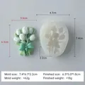 Moule silicone jasmin tulipe pour bougie et résine – Couleur kaki foncé (J-0774)