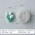 Moule silicone jasmin tulipe pour bougie et résine – Couleur vert clair (J-0772)