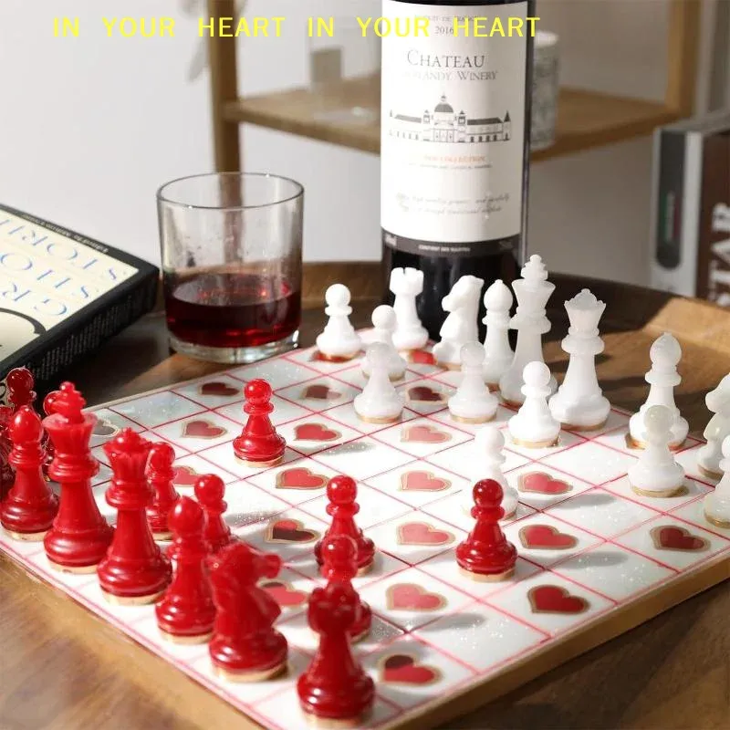 Moule silicone jeu d'échecs et plateau pour projets DIY
