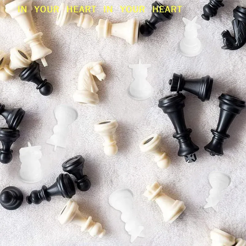 Moule silicone jeu d'échecs et plateau pour projets DIY