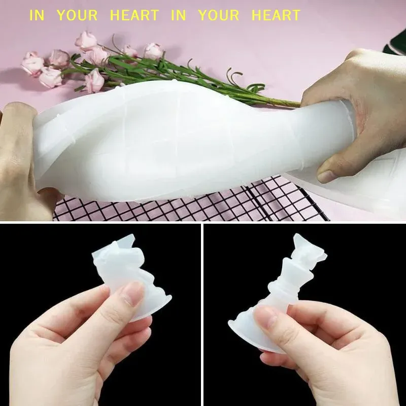 Moule silicone jeu d'échecs et plateau pour projets DIY