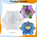 Moule silicone lampe à thé lotus boîte conteneur – Couleur 1pc- Lotus Mold