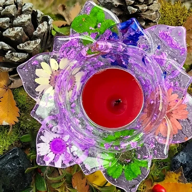 Moule silicone lampe à thé lotus boîte conteneur
