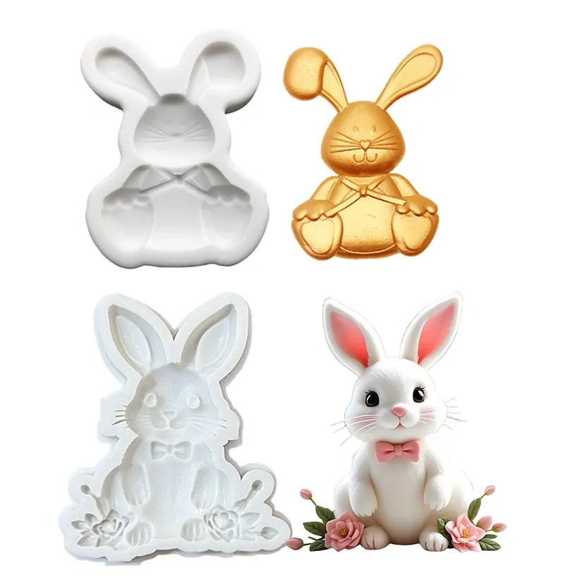 Moule silicone lapin Pâques pour gâteaux et chocolats