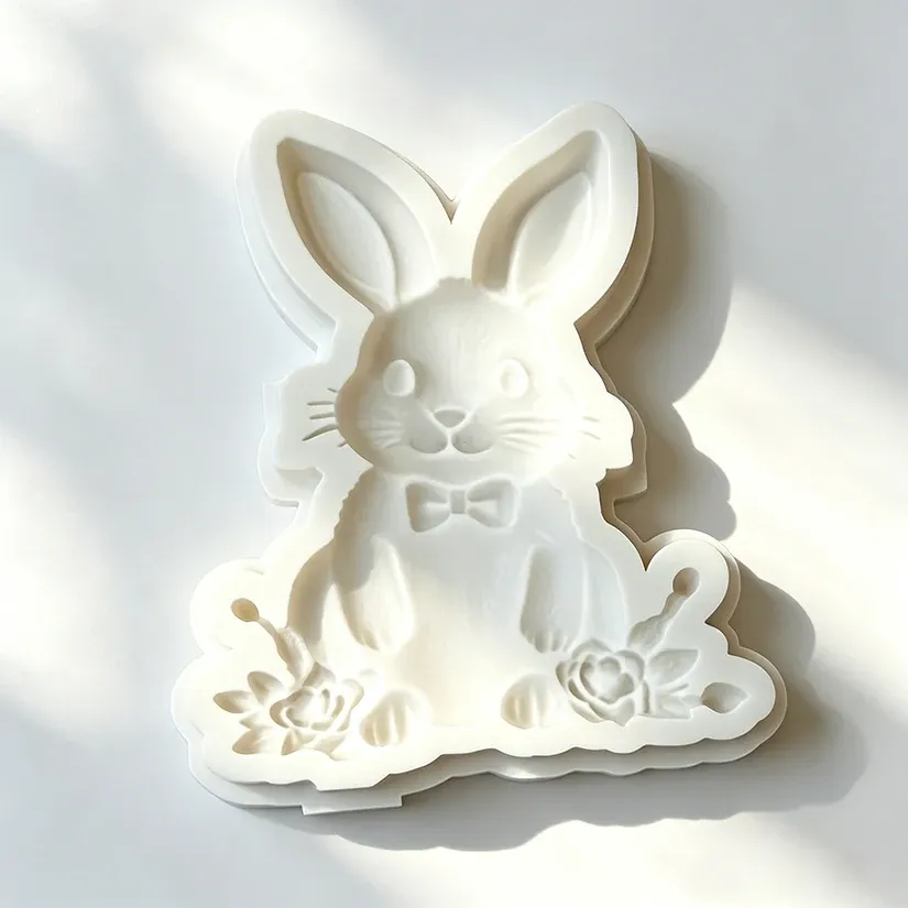 Moule silicone lapin Pâques pour gâteaux et chocolats