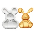 Moule silicone lapin Pâques pour gâteaux et chocolats – Couleur gris