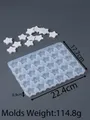 Moule silicone lettre étoile pour bijoux et porte-clés DIY – Couleur star